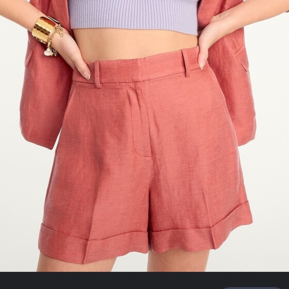 JCrew High-Rise Linen Cupro Short Sz 10